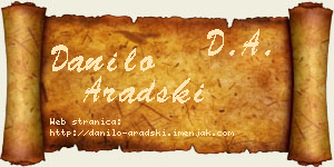 Danilo Aradski vizit kartica